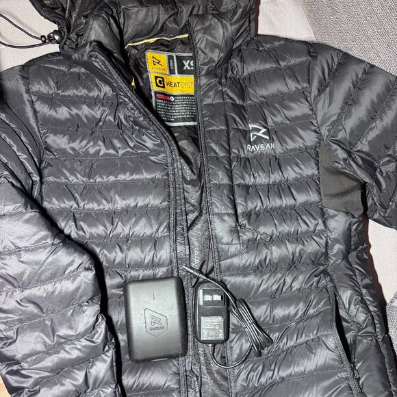 Ravean Men's Down Heated Jacket with 12V Battery Kit XS - Picture 1 of 8